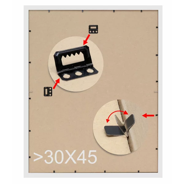 Cadre photo Vintage 20x20 cm | blanc | verre standard (2 mm)