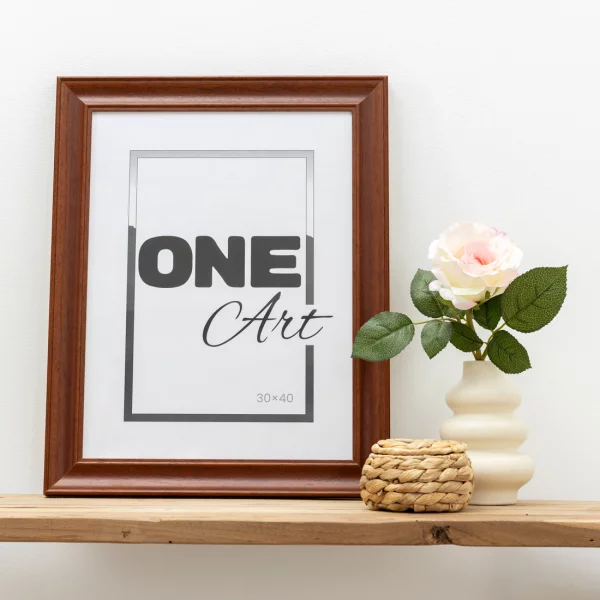 Holz-Bilderrahmen Kinga 50x70 cm | Braun | Kunstglas (1 mm)