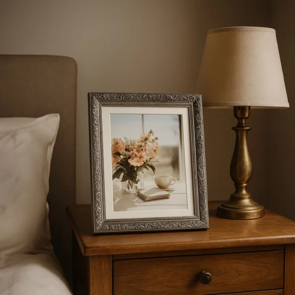 Kunststoffrahmen Boruta 10x15 cm | Silber | Kunstglas (1 mm)