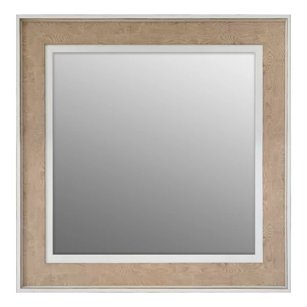 Miroir mural Cosy 40x40 cm | chêne/blanc | miroir (2 mm)