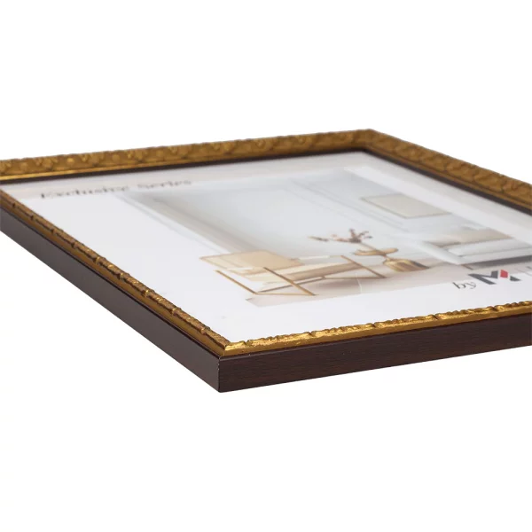 Cadre en bois Precioso sur mesure noir/or | verre standard (2 mm)