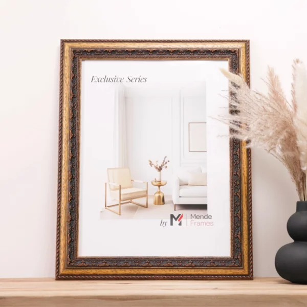 Exklusiv-Holzrahmen Assop 50x70 cm | Braun | Normalglas (2 mm)