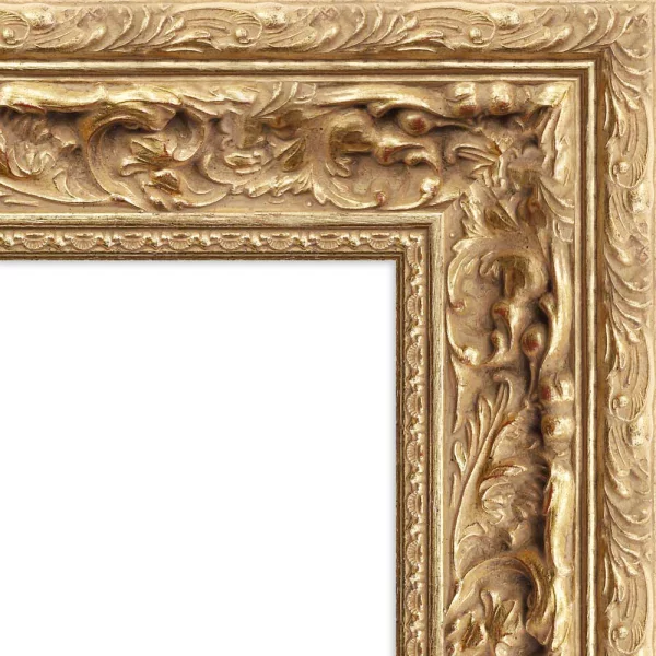 Exklusiv-Holzrahmen Calinda 29,7x42 cm (A3) | Gold | Normalglas (2 mm)