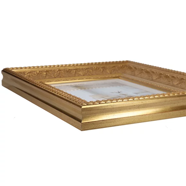 Exklusiver Holz-Bilderrahmen Lukanda 20x30 cm | Gold | Normalglas (2 mm)