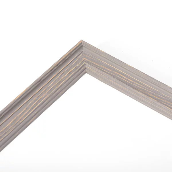 Holzrahmen Zuschnitt Duduma Grau, gemasert | Normalglas (2 mm)