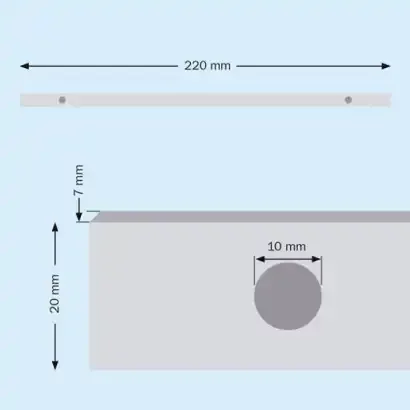 Posterleisten aus Holz, mit Kordel zum Aufhängen und magnetischer Befestigung 22 cm breit | Kiefer