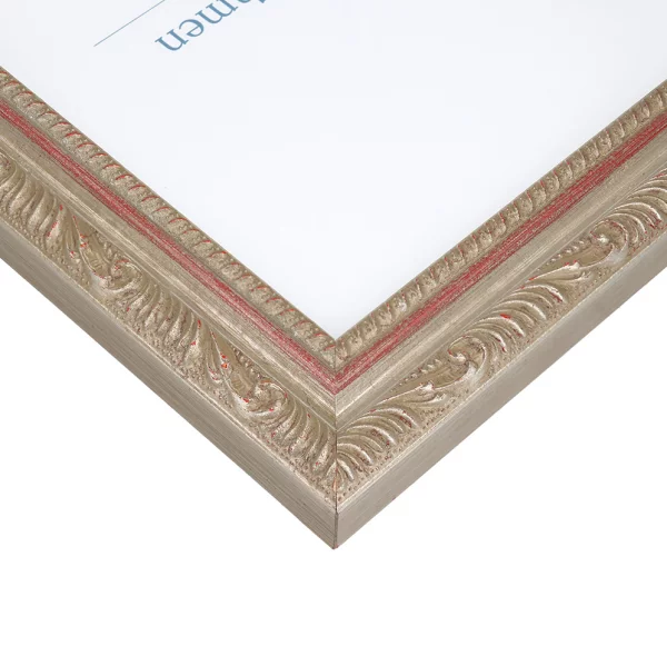 Cadre de style baroque Marbella 70x100 cm | argent | verre synthétique (2 mm)