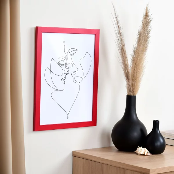 Cadre en bois Top Pro 10x15 cm | rouge | verre standard (2 mm)