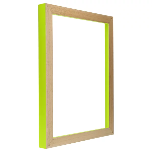 Schattenfugenrahmen Neon 70x100 cm | Neongelb | Leerrahmen (ohne Glas und Rückwand)