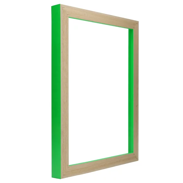Schattenfugenrahmen Neon Maßanfertigung Neongrün | Leerrahmen (ohne Glas und Rückwand)