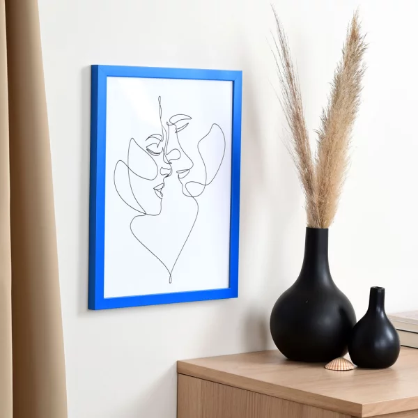 Cadre en bois Top Cube sur mesure maritim | verre standard (2 mm)