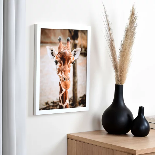 Cadre en bois Top Cube sur mesure blanc | verre standard (2 mm)