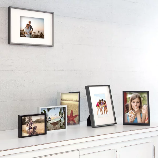 Cadre en aluminium profil alpha 40x50 cm | noir mat anodisé | verre standard (2 mm)
