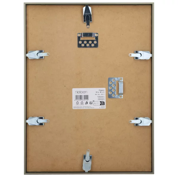 Alu-Bilderrahmen Classic 18x24 cm | Champagner | Normalglas (2 mm)