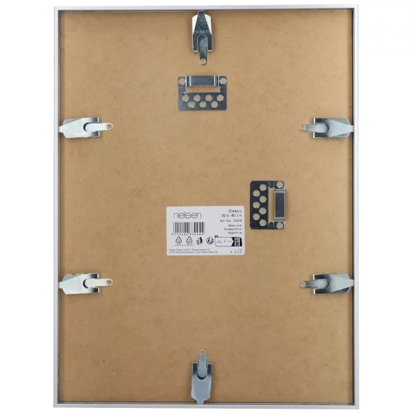 Alu-Bilderrahmen Classic 18x24 cm | Silber matt | Normalglas (2 mm)