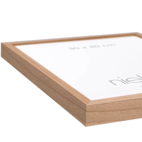 Cadre en bois coupe sur mesure, Loft 15 cerise | verre standard (2 mm)