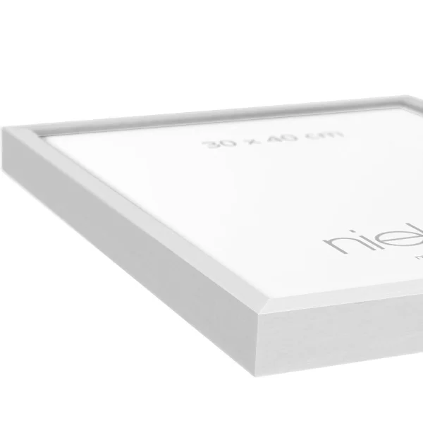 Cadre en bois coupe sur mesure, Loft 15 blanc naturel | verre standard (2 mm)