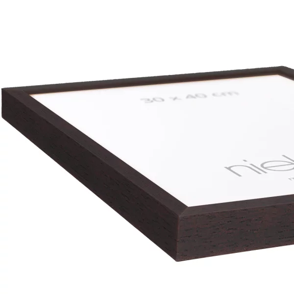 Cadre en bois coupe sur mesure, Loft 15 wengé | verre standard (2 mm)