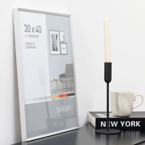 Cadre en aluminium Pixel 13x18 cm | argent mat | verre standard (2 mm)