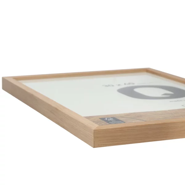 Holz-Bilderrahmen Quadrum 30x40 cm | Eiche Natur | Normalglas (2 mm)