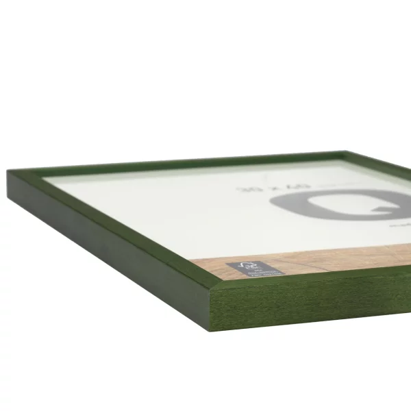 Holz-Bilderrahmen Quadrum 21x29,7 cm (A4) | Grün | Normalglas (2 mm)