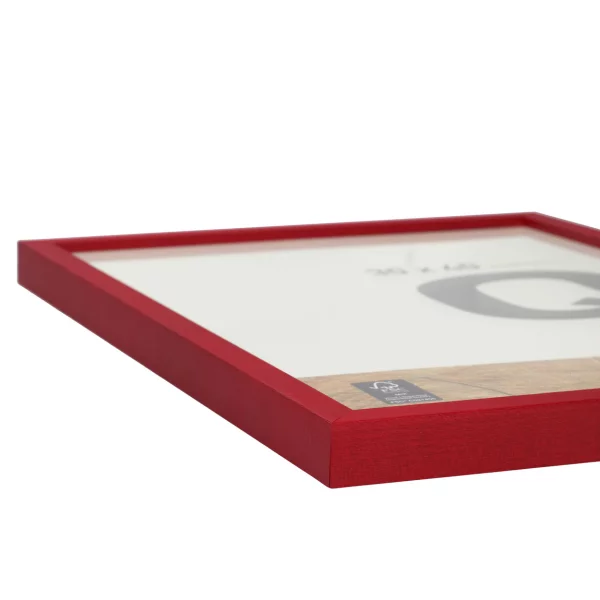 Holz-Bilderrahmen Quadrum 21x29,7 cm (A4) | Rot | Normalglas (2 mm)