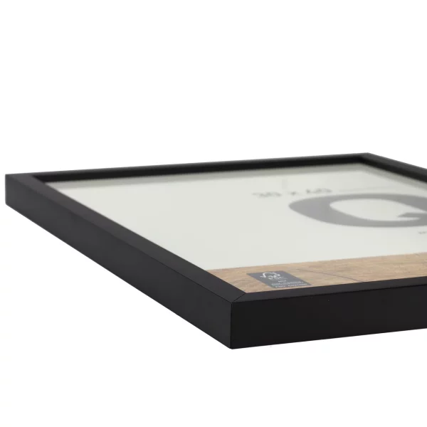 Holz-Bilderrahmen Quadrum 40x50 cm | Schwarz | Normalglas (2 mm)