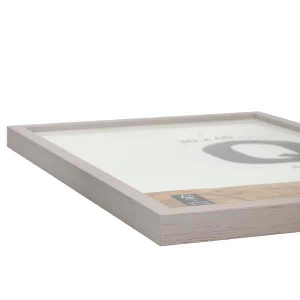 Holz-Bilderrahmen Quadrum 30x40 cm | Zementgrau | Normalglas (2 mm)