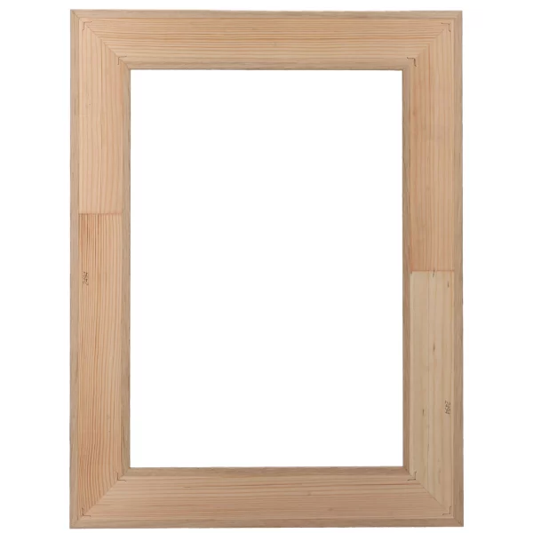 Schattenfugenrahmen Liora aus Eiche Echtholzfurnier nach Mass Eiche natur Echtholzfurnier, Kante Gold | Leerrahmen (ohne Glas und Rückwand)