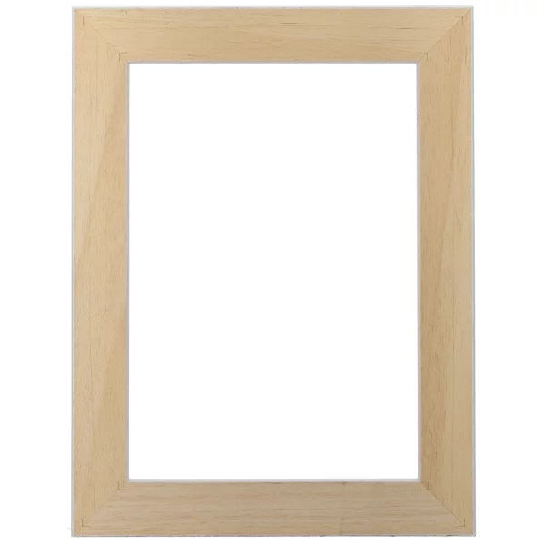 Schattenfugenrahmen Floater II nach Mass Weiß matt, Kante Gold | Leerrahmen (ohne Glas und Rückwand)