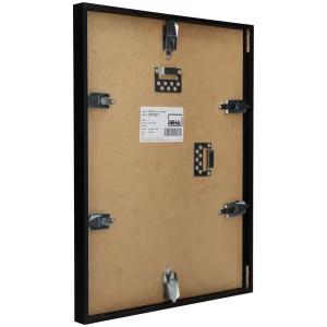 Alu-Bilderrahmen Superba nach Maß Schwarz matt | Kunstglas (2 mm)