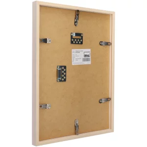 Holz-Bilderrahmen Hamal - nach Maß Kiefer Weiß lasiert | Normalglas (2 mm)