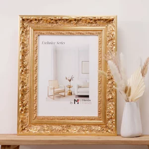 Holz-Bilderrahmen Hirste 60x60 cm | Gold | Museumsglas UV 70 entspiegelt