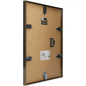 Alurahmen Classic 18x24 cm | Strukturiert Walnuss | Normalglas (2 mm)