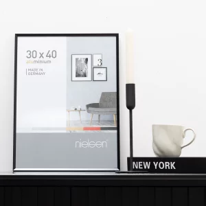 Alurahmen Pixel 60x80 cm | Schwarz | Normalglas (2 mm)