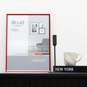 Alurahmen Pixel 60x80 cm | Tornado Rot | Normalglas (2 mm)