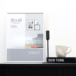 Alurahmen Pixel 60x80 cm | Weiß glanz | Normalglas (2 mm)