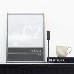 Alurahmen C2 21x29,7 cm (A4) | Struktur Grau matt | Normalglas (2 mm)