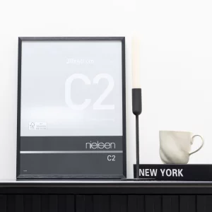 Alurahmen C2 84,1x118,9 cm (A0) | Struktur Schwarz matt | Normalglas (2 mm)