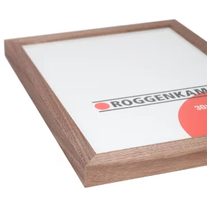 Holz-Bilderrahmen aus Buche / Ahorn nach Maß Walnuss natur | Normalglas (3 mm)