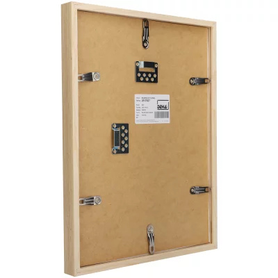 Rama drewniana z listewką Bunda na wymiar drewno jesionowe naturalne, laserowane | szkło standardowe (2 mm)