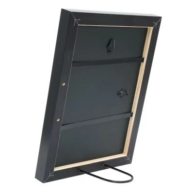 Houten kader Enzo 13x13 cm | bruin met zilverrand | normaal glas (2 mm)