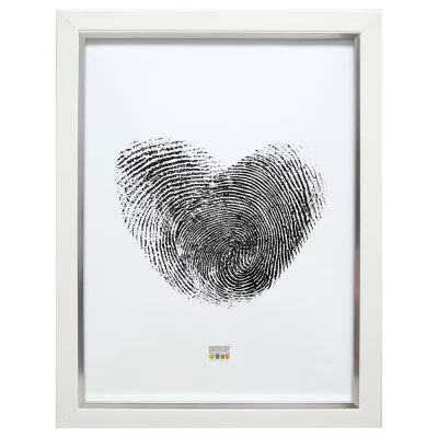 Rama z tworzywa sztucznego do obrazu Leo 21x29,7 cm (A4) | biało-srebrny | szkło standardowe (2 mm)