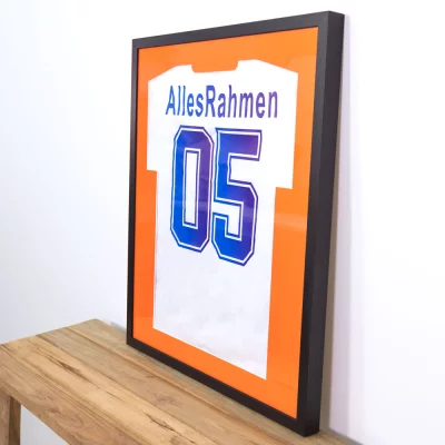 Shirt frame Economy zwart met passe-partout 52,5x62,5 cm | zwart-wit | kunstglas (1 mm)