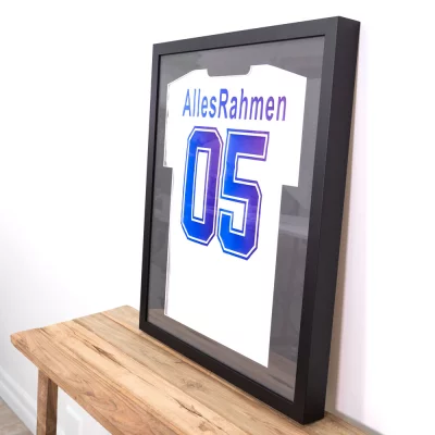 Shirt frame Comfort zwart met passe-partout 53,4x63,4 cm | zwart-wit | kunstglas (1 mm)
