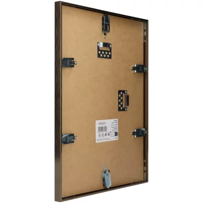 Rama aluminiowa Classic 59,4x84,1 cm (A1) | struktura orzech włoski | szkło standardowe (2 mm)