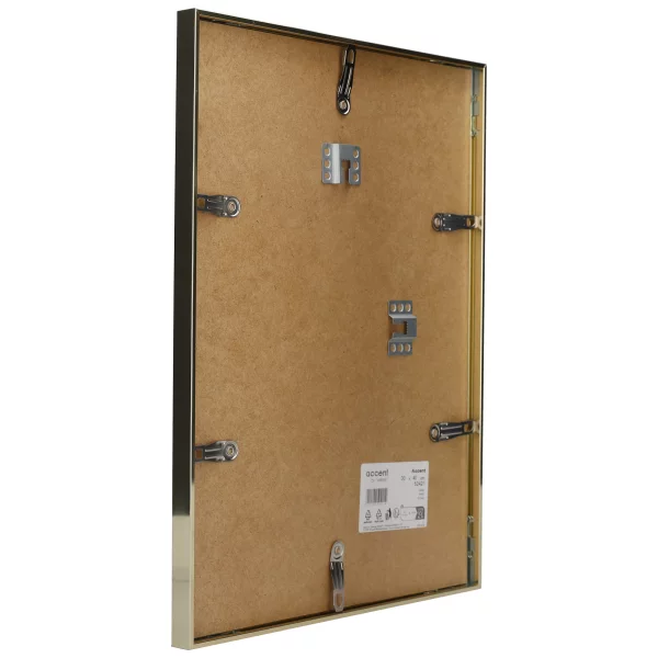 Aluminium lijst Accent 60x80 cm | goud, glanzend | normaal glas (2 mm)