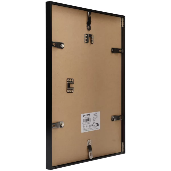 Aluminium lijst Accent 60x80 cm | zwart, mat | normaal glas (2 mm)