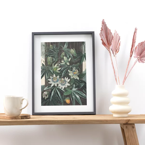 Alu-Bilderrahmen Barth NXT mit Distanzleiste, Serie 1131 18x24 cm | Dunkelgrau - Furnier Holzoptik | Normalglas (2 mm)