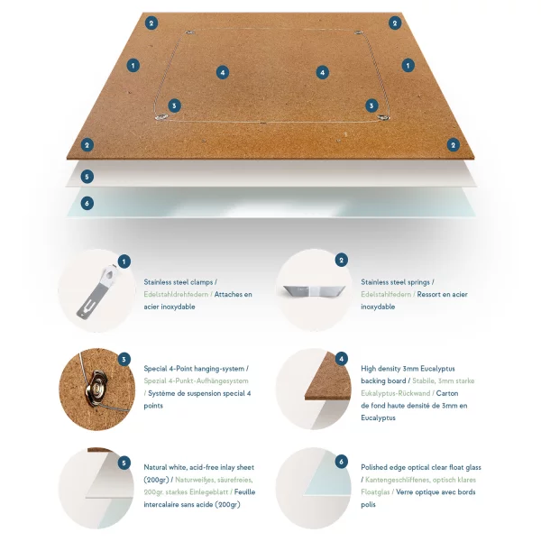 Cadre amovible en bois série 209 30x40 cm | peuplier mat | verre standard (2 mm)